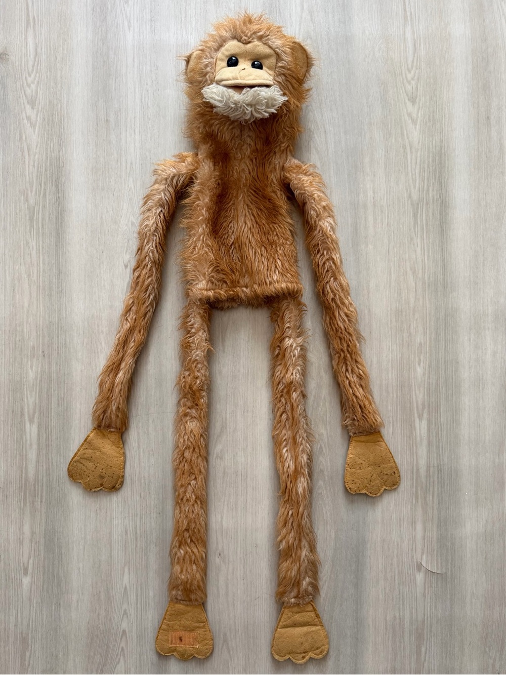 Vintage 1980 Hanging Monkey Stuffed Animal Hand Puppet 36"
